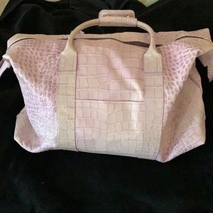 NWOT Dooney & Burke Leather Crocodile Large Duffle